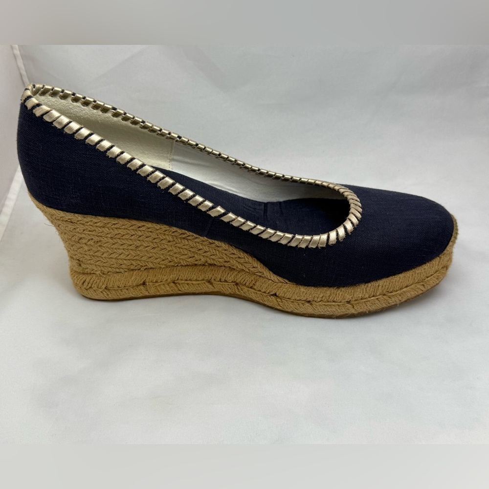 Jack Rogers Navy Espadrille Wedge - Picture 7 of 14
